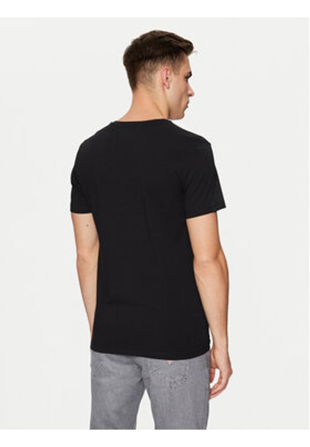 Guess T-Shirt U97M01 KCD31 Czarny Slim Fit. Kolor: czarny. Materiał: bawełna