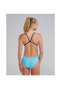 Strój pływacki damski TYR Cutoutfit Swimsuit - Lapped. Kolor: niebieski