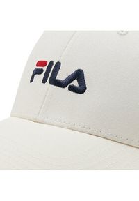 Fila Czapka z daszkiem Brasov 6 Panel Cap With Linear Logo Strap Back FCU0019 Biały. Kolor: biały. Materiał: materiał #4