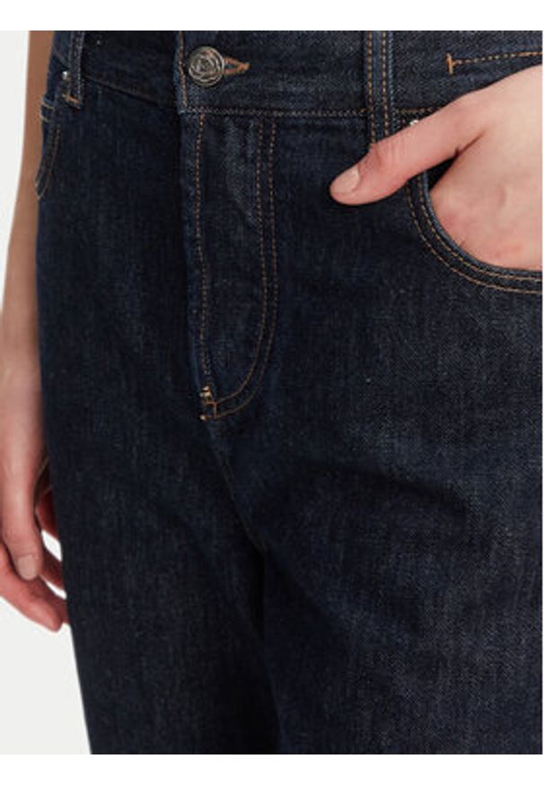 Marella Jeansy Tomboy 2523186074 Granatowy Loose Fit. Kolor: niebieski