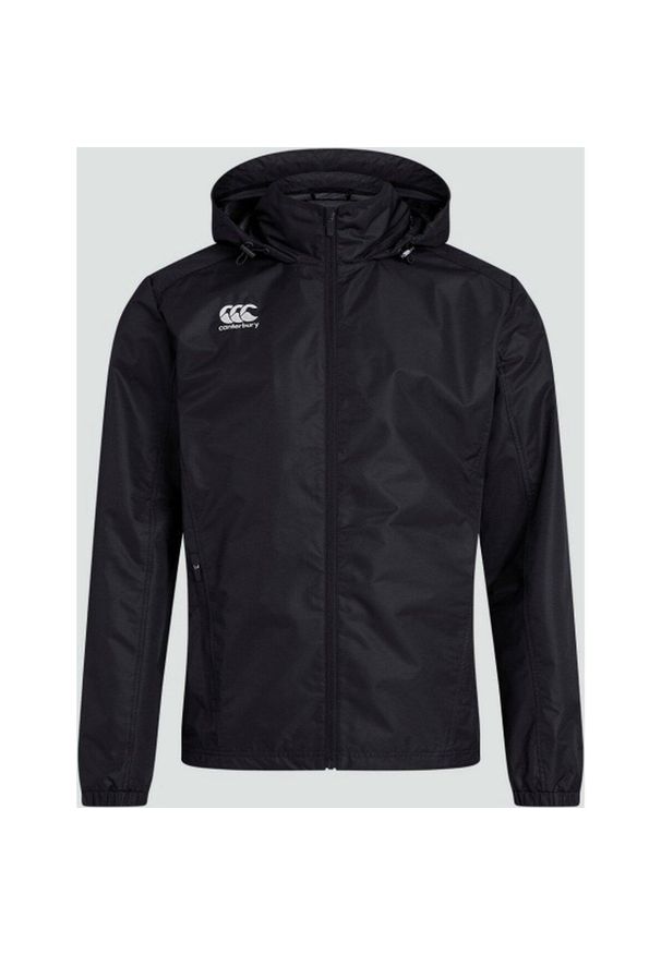 CANTERBURY - Wodoodporna kurtka zapinana na zamek błyskawiczny Canterbury Club Vaposhield. Kolor: czarny. Materiał: softshell. Sport: fitness