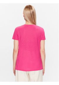 United Colors of Benetton - United Colors Of Benetton T-Shirt 3NLHE4249 Różowy Regular Fit. Kolor: różowy. Materiał: lyocell