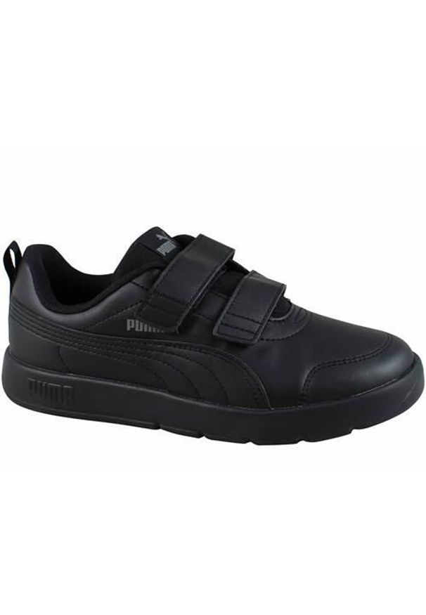 Buty do chodzenia dla dzieci Puma Courtflex V3 V Ps. Kolor: czarny. Materiał: materiał, syntetyk. Szerokość cholewki: normalna. Sport: turystyka piesza