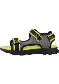 Geox - Sandały GEOX J SANDAL AIRADYUM B Czarny. Kolor: czarny. Materiał: syntetyk, tkanina. Styl: sportowy