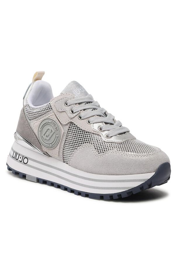 Liu Jo Sneakersy Maxi Wonder 48 BF2095 PX253 Srebrny. Kolor: srebrny. Materiał: skóra, zamsz