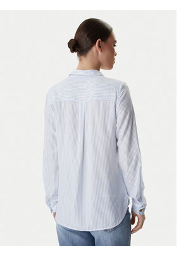 Vero Moda Koszula Bumpy 10275283 Niebieski Regular Fit. Kolor: niebieski. Materiał: wiskoza