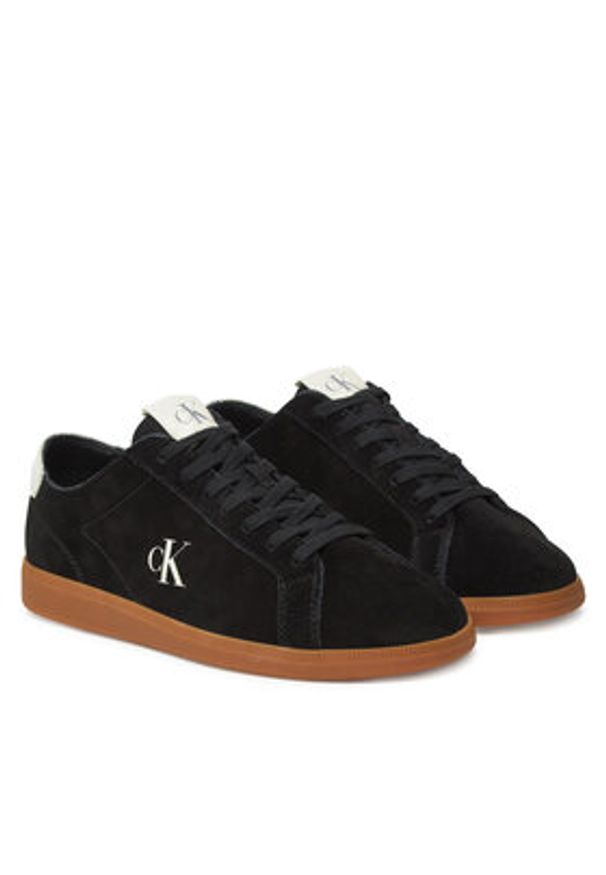 Calvin Klein Jeans Sneakersy Low Profile Cupsole Su YM0YM01321 Czarny. Kolor: czarny. Materiał: skóra, zamsz