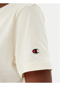 Champion T-Shirt 118090 Écru Slim Fit. Materiał: bawełna