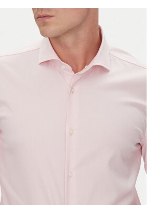 BOSS Koszula 50538962 Różowy Slim Fit. Kolor: różowy. Materiał: bawełna