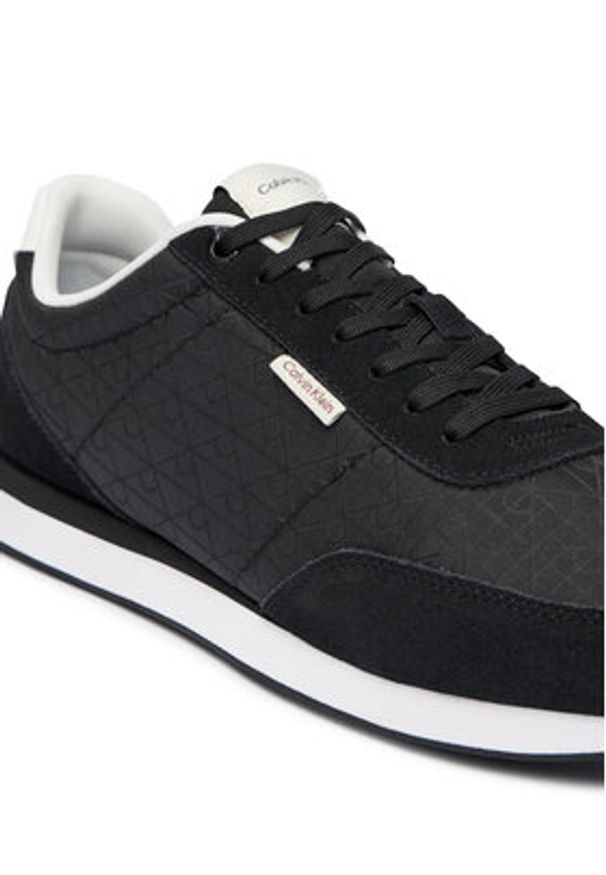Calvin Klein Sneakersy Retro Runner Ripstop Aop Ny HM0HM02140 Czarny. Kolor: czarny. Materiał: materiał