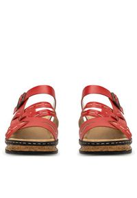 Rieker Klapki 62976-33 Czerwony. Kolor: czerwony. Materiał: syntetyk #8