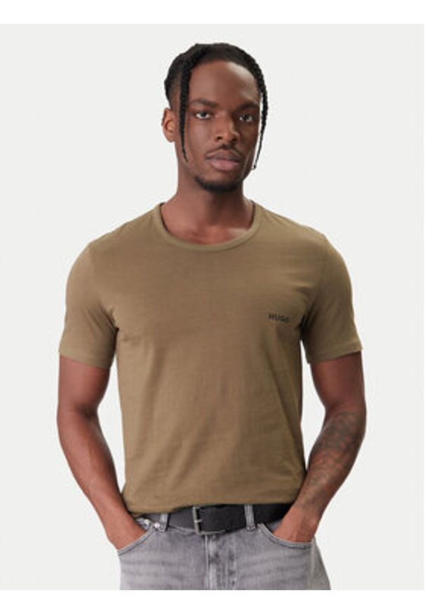 Hugo - HUGO Komplet t-shirtów Rn Triplet P 50532811 Czarny Regular Fit. Kolor: czarny. Materiał: bawełna