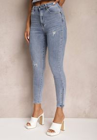 Renee - Jasnoniebieskie Jeansy Skinny z Bawełny High Waist Zunemia. Stan: podwyższony. Kolor: niebieski #4
