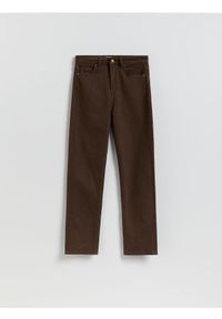 Reserved - Jeansy mom fit z dłuższą nogawką - dark grey jeans. Długość: długie #1