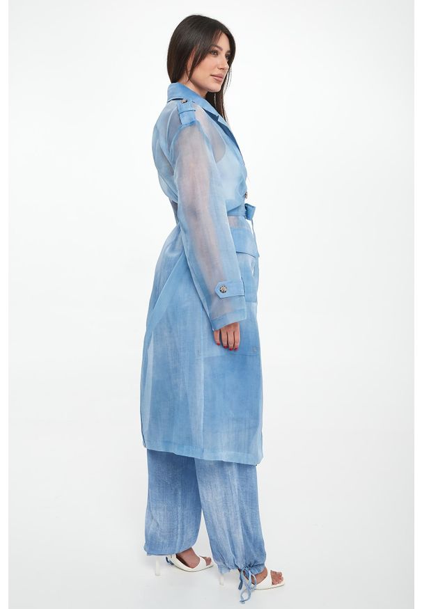 Ermanno Firenze - Płaszcz damski z organzy ERMANNO FIRENZE