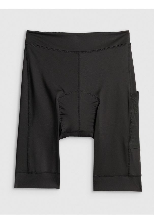 4f - 4F Spodenki kolarskie z żelową wkładką damskie - czarne M. Stan: podwyższony. Kolor: czarny. Materiał: włókno, materiał. Długość: długie. Sport: kolarstwo