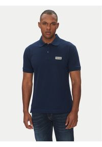Versace Jeans Couture Polo 78GAGT08 Granatowy Regular Fit. Typ kołnierza: polo. Kolor: niebieski. Materiał: bawełna