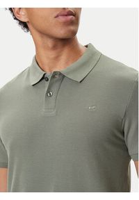 Mustang Polo Pierre 1016880 Zielony Slim Fit. Typ kołnierza: polo. Kolor: zielony. Materiał: bawełna