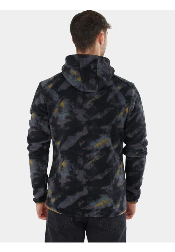FUNDANGO - Bluza Polarowa Męska Fundango Nestor. Kolor: wielokolorowy, czarny. Materiał: polar. Sport: turystyka piesza