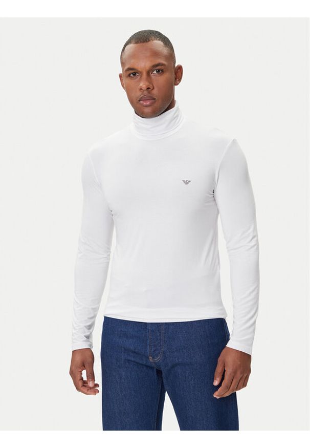 Emporio Armani Underwear Golf EM000388 AF14988 U0002 Biały Slim Fit. Typ kołnierza: golf. Kolor: biały