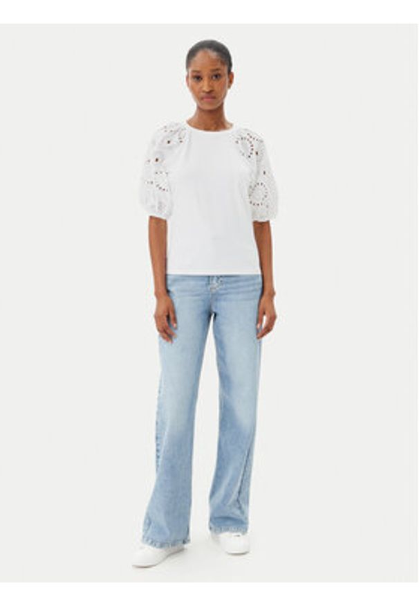 French Connection Bluzka 76YAS 10 Biały Regular Fit. Kolor: biały. Materiał: bawełna