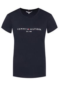 TOMMY HILFIGER - Tommy Hilfiger T-Shirt Heritage C-Nk WW0WW31999 Granatowy Regular Fit. Kolor: niebieski. Materiał: bawełna #5