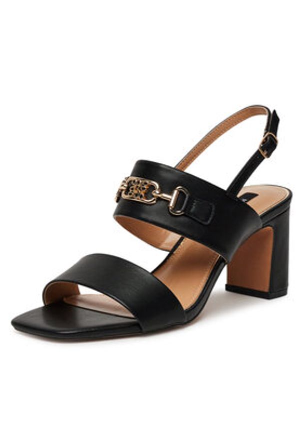Nine West Sandały 2489-19 Czarny. Kolor: czarny. Materiał: materiał, syntetyk