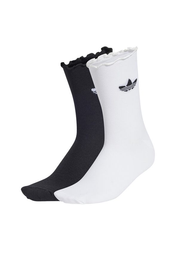 Adidas - Zestaw 2 par wysokich skarpet damskich adidas. Kolor: biały