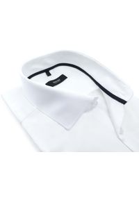 Mmer / Villaro - Koszule męskie - Biała koszula męska z długim rękawem Mmer 007. Kolor: biały. Materiał: bawełna, elastan, tkanina. Długość rękawa: długi rękaw. Długość: długie #1