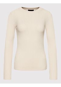 Pieces Sweter Crista 17115047 Beżowy Slim Fit. Kolor: beżowy. Materiał: wiskoza #2