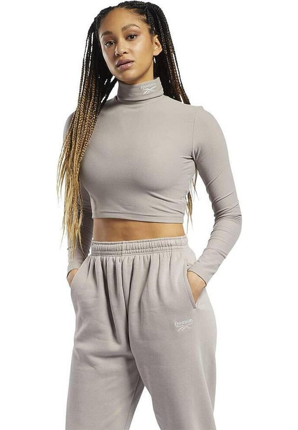 Koszulka sportowa damska Reebok CL WDE Cozy. Kolor: beżowy. Materiał: poliester, elastan. Styl: sportowy