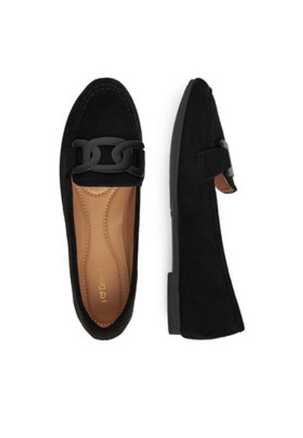 DeeZee Loafersy LE601-41 Czarny. Kolor: czarny. Materiał: materiał