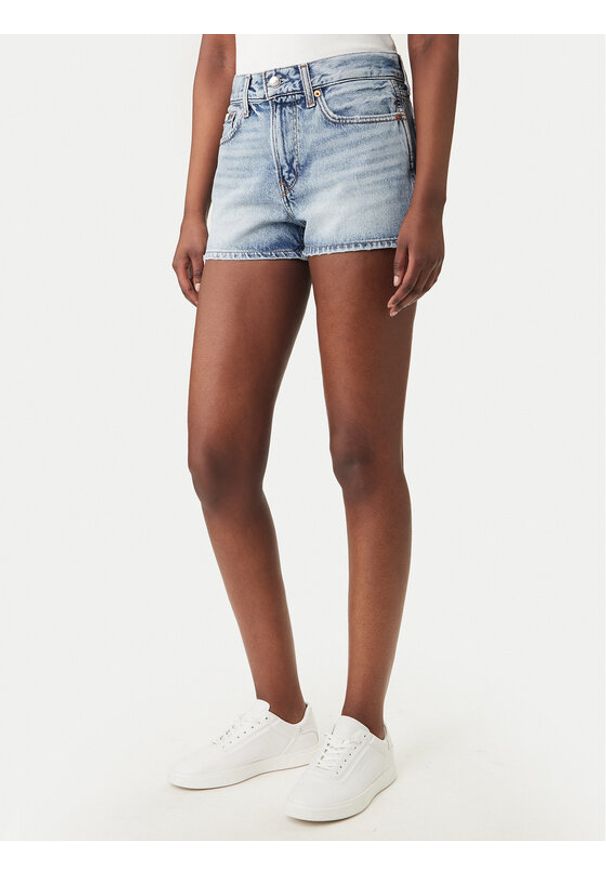 Calvin Klein Jeans Szorty jeansowe LV047F770G Niebieski Slim Fit. Kolor: niebieski. Materiał: bawełna