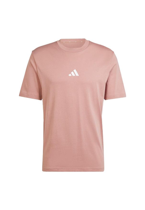 Adidas - Koszulka Essentials Small Logo Single Jersey. Kolor: różowy, biały, wielokolorowy. Materiał: jersey. Sport: fitness