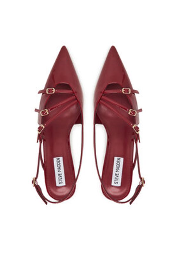 Steve Madden Czółenka Liana SM11003386 Bordowy. Kolor: czerwony. Materiał: skóra