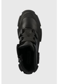 Steve Madden botki Trendset damskie kolor czarny na platformie SM19000052. Nosek buta: okrągły. Kolor: czarny. Materiał: guma. Obcas: na platformie #3