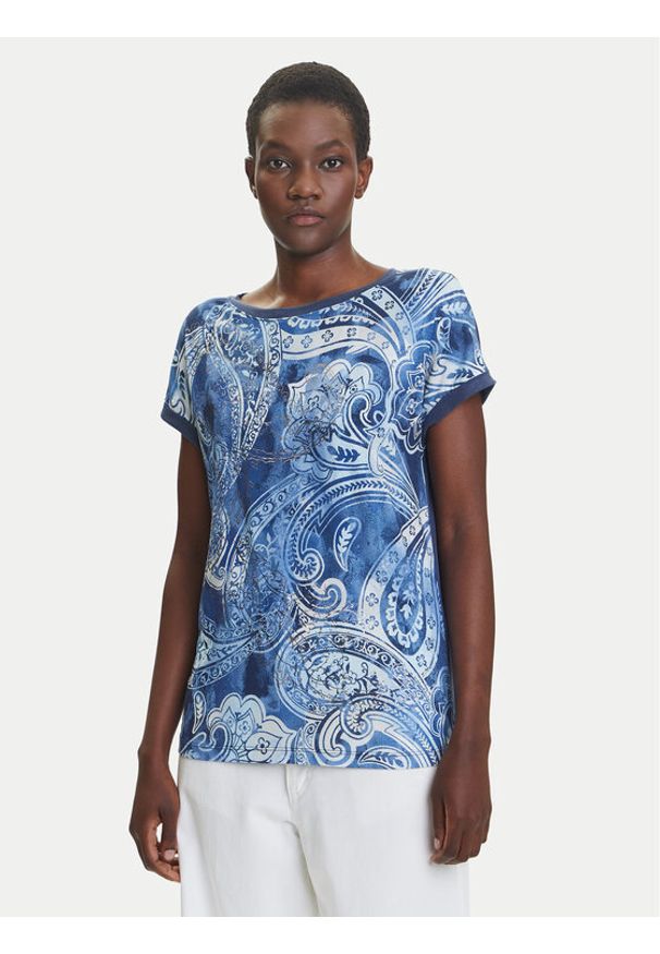 Olsen T-Shirt 11105117 Niebieski Regular Fit. Kolor: niebieski. Materiał: bawełna