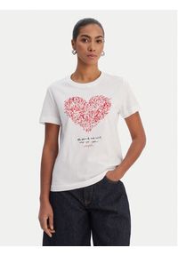 Desigual T-Shirt 26SWTK06 Biały Regular Fit. Kolor: biały. Materiał: bawełna #4