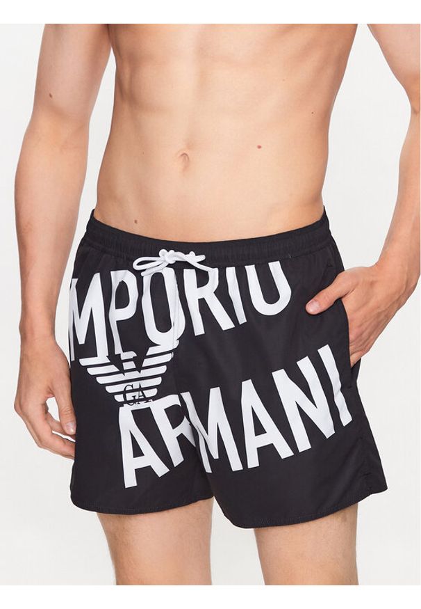 Emporio Armani Underwear Szorty kąpielowe 211740 3R424 21921 Czarny Regular Fit. Kolor: czarny. Materiał: syntetyk