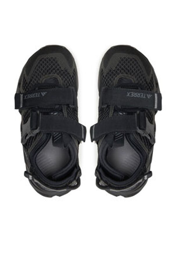 Adidas - adidas Sandały Terrex Hydroterra Sandals IF7596 Czarny. Kolor: czarny. Materiał: materiał