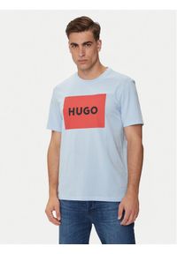 Hugo T-Shirt Dulive222 50467952 Niebieski Regular Fit. Kolor: niebieski. Materiał: bawełna
