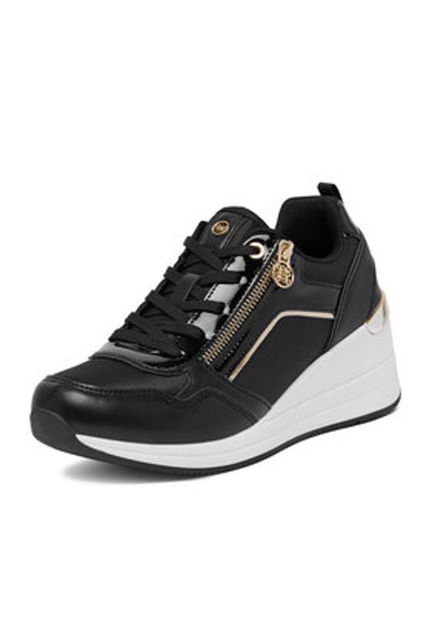 Nine West Sneakersy CEO-AMINA-02 Czarny. Kolor: czarny. Materiał: materiał