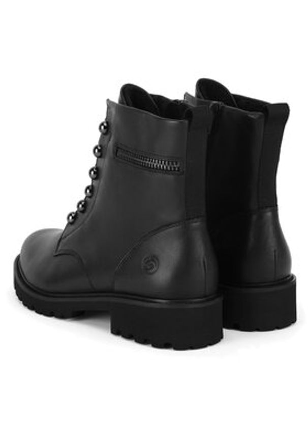 Remonte Trzewiki D8670-01 Czarny. Kolor: czarny. Materiał: skóra