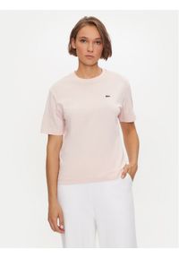 Lacoste T-Shirt TF7215 Różowy Loose Fit. Kolor: różowy. Materiał: bawełna #1