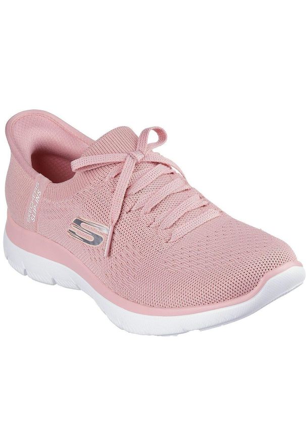 skechers - Adidasy Skechers Summits-new Daily, Kobiety. Kolor: różowy. Materiał: materiał