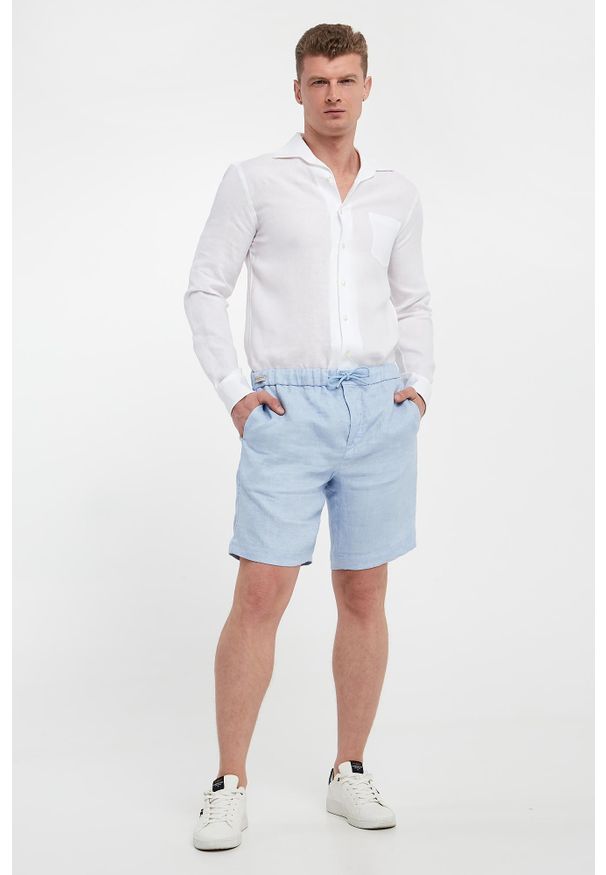 PAUL & SHARK - Bermudy męskie lniane PAUL&SHARK. Materiał: len