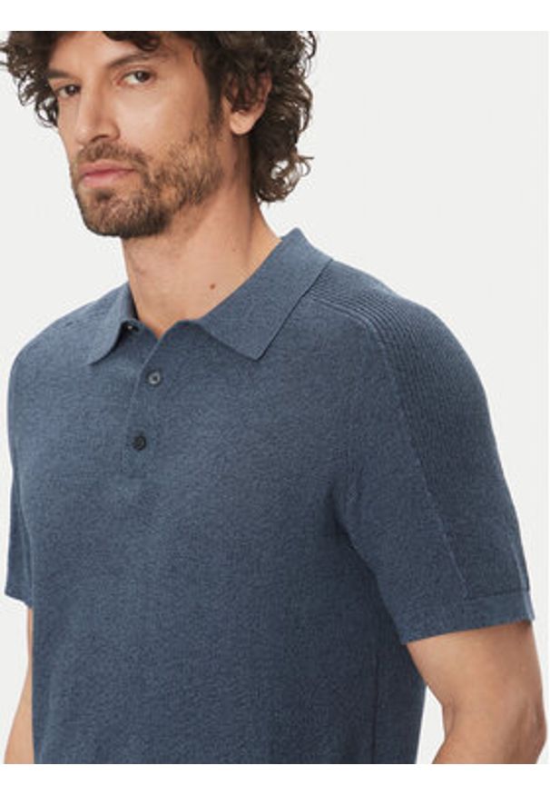 Michael Kors Polo CS560GO469 Niebieski Regular Fit. Typ kołnierza: polo. Kolor: niebieski. Materiał: bawełna
