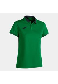 Koszulka polo tenisowa damska Joma Championship VI. Typ kołnierza: polo. Kolor: wielokolorowy, czarny, zielony. Sport: tenis #1