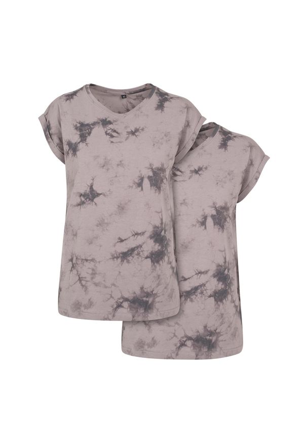 BUILD YOUR BRAND - Koszulka Damska Batik Dye Z Przedłużonym Ramiączkiem. Kolor: szary. Długość rękawa: na ramiączkach