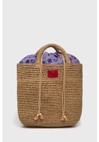 Armani Exchange koszyk kolor beżowy. Kolor: beżowy